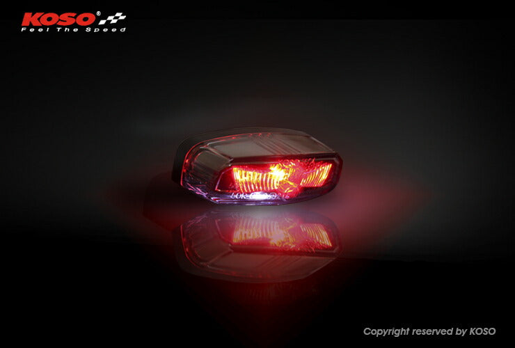 KOSO ホークアイ ハイパワーLEDテールキット 車検対応 スモークレンズ 汎用 DC12V車専用