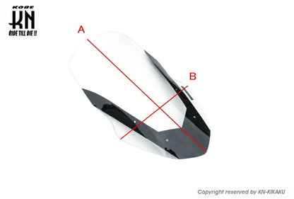NMAX Front Long Screen Clear / Black Line
