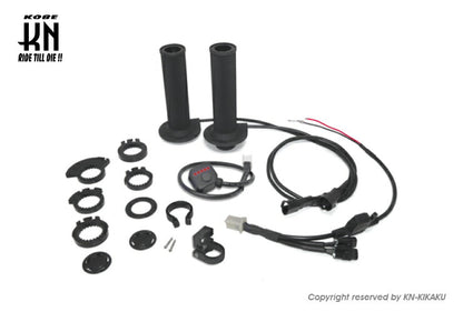 KOSO/KN グリップヒーター ハンドル径22.2mm 5段階調整 125mm/130mm ダートバイク スノーモービル