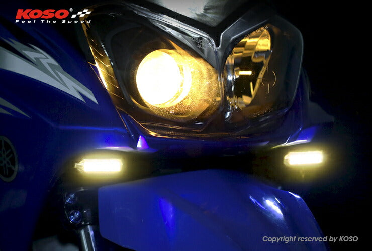 KOSO LEDフロントデイライトキット スモークレンズ/オレンジ BW'S125 2型/BW'S R