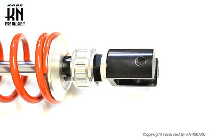RCB リアショック減衰調整付 DB-5 シルバー/レッド 348-353mm XMAX250/300 PCX