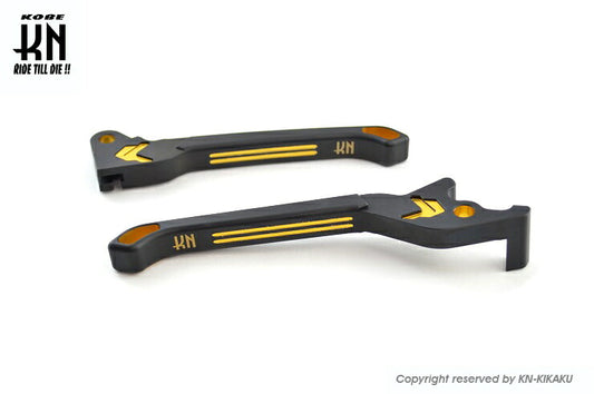 KNデュアルカラーレバー2 マットブラック/ゴールド アドレスV125