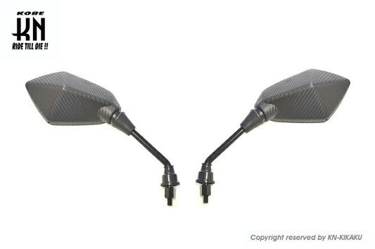 GL Mirror 10mm Right-Hand Thread Carbon Look Universal Honda Suzuki Kawasaki Scooter Side Mirrors