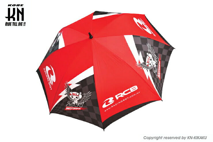 RCB ZAN MOTORSPORTS アンブレラ ブラック/レッド 傘 かさ