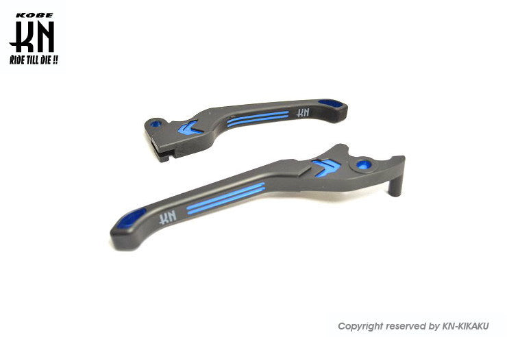 KNデュアルカラーレバー2 マットブラック/ブルー スウィッシュ