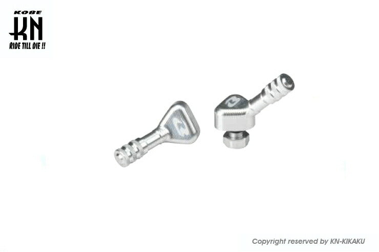 RCB アルミCNCエアーバルブ 45度 シルバー 汎用(チューブレスホイール専用)