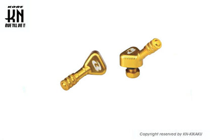 RCB アルミCNCエアーバルブ 45度 ゴールド 汎用(チューブレスホイール専用)