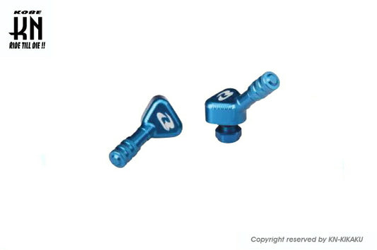 RCB アルミCNCエアーバルブ 45度 ブルー 汎用(チューブレスホイール専用)