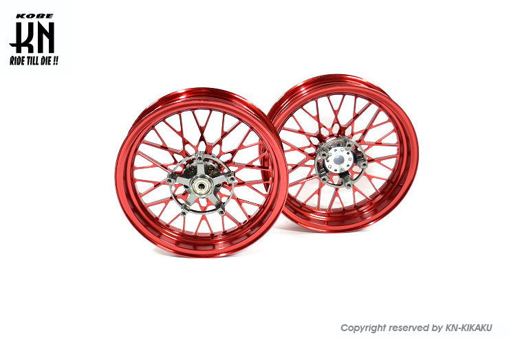 MOS 鍛造アルミホイール前後セット FF-14 レッド マジェスティS SMAX フォース