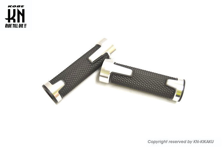 RCB アルミハンドルグリップ AHG14 シルバー 汎用 22.2mmハンドルバー用