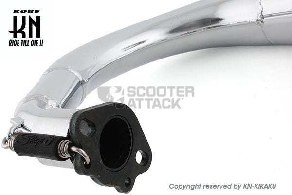 STAGE6 ユーロチャンバー ブラックサイレンサー メッキコーティング BWS50 3AA/SLIDER 50cc-70cc マフラー