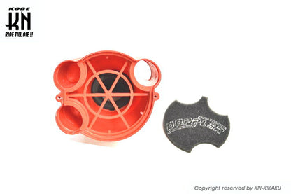 DOPPLER 汎用エアフィルターBOX 後ろ向きタイプ車両 レッド 35mm 汎用