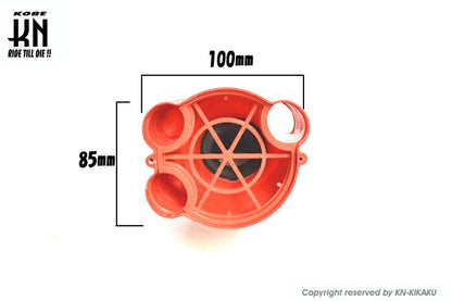 DOPPLER 汎用エアフィルターBOX 後ろ向きタイプ車両 レッド 35mm 汎用