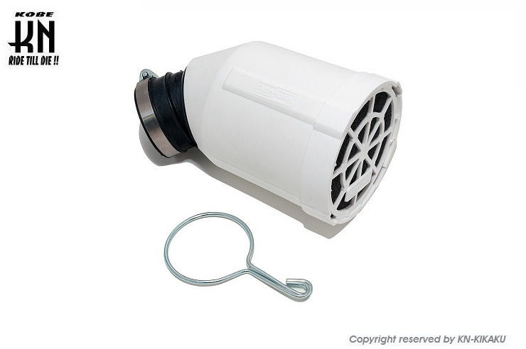 DOPPLER 汎用エアフィルターBOX 後ろ向きタイプ車両 ホワイト 35mm 汎用