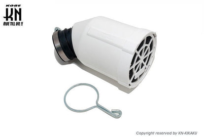 DOPPLER 汎用エアフィルターBOX 後ろ向きタイプ車両 ホワイト 35mm 汎用