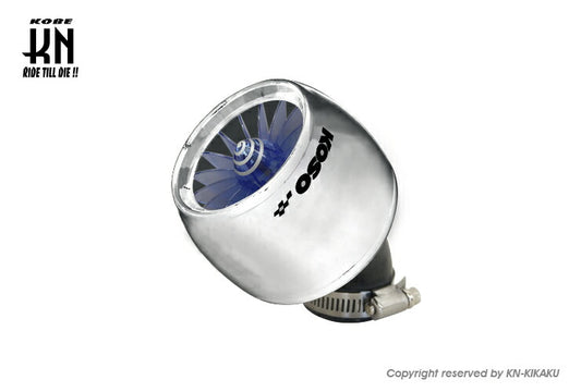 KOSO Turbine Power Filter Chrome/Blue