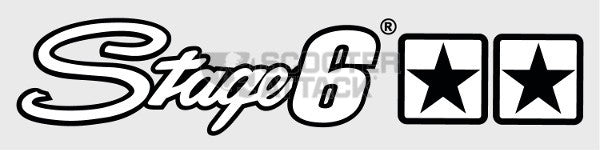STAGE6 ステッカー Stage6 ホワイト 140mm×27mm