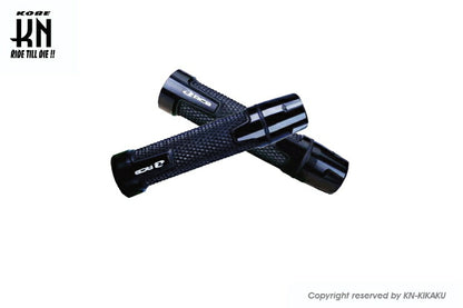 RCB バーエンド付き アルミハンドルグリップ AHG16 ブラック 汎用 22.2mmハンドルバー用