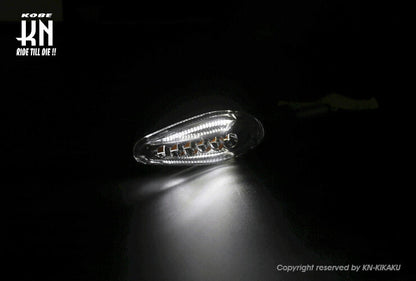KOSO SONIC LEDシーケンシャルウインカー+ポジション 車検対応 クリアーレンズ 左右セット 汎用