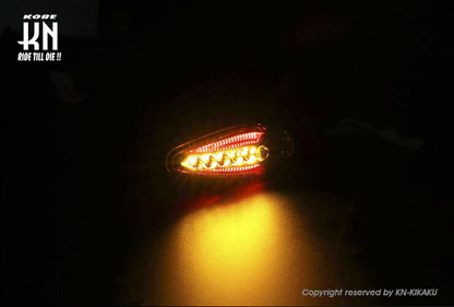 KOSO SONIC LED Sequential Turn Signals + Tail Light, Vehicle Inspection Compliant, Clear Lens, Left and Right Set, Universal