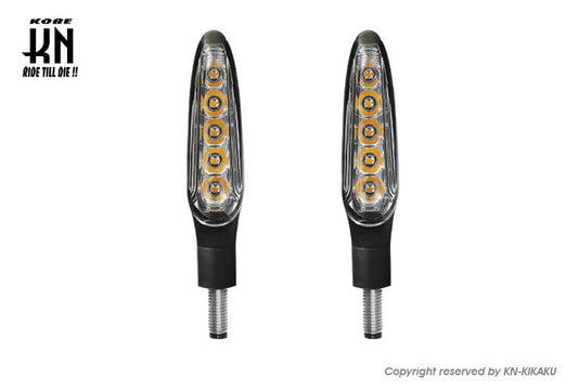 KOSO シーケンシャルLEDウインカー4 車検対応 クリアーレンズ 左右セット 汎用