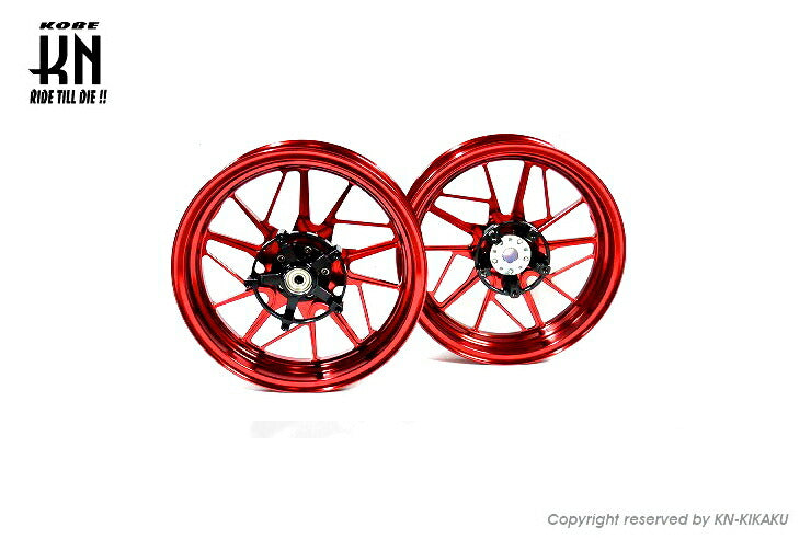 MOS 鍛造アルミホイール前後セット FF-10 レッド マジェスティS SMAX フォース