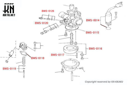 台湾YAMAHA/ヤマハ純正部品 キャブレターパイロットスクリューセット 台湾BWS100