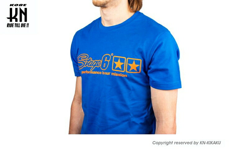 STAGE6 T-SHIRT ブルー Mサイズ 半袖Tシャツ