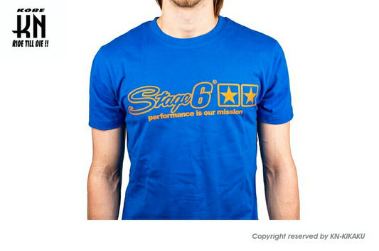 STAGE6 T-SHIRT ブルー Lサイズ 半袖Tシャツ