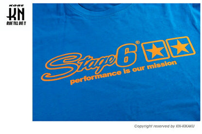 STAGE6 T-SHIRT ブルー Lサイズ 半袖Tシャツ