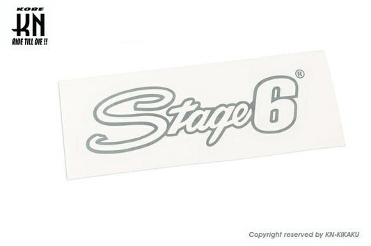 STAGE6 ステッカー Stage6 ロゴシルバー 200mm×60mm