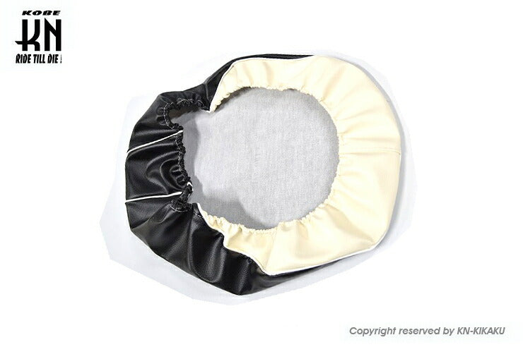 2WAY シートカバー 被せるタイプ ブラック/ホワイト(ホワイトパイピング) ビーノ 5AU/SA10