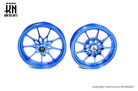 鍛造アルミホイール前後セット タイプ1 ブルー ホンダディオDISK系