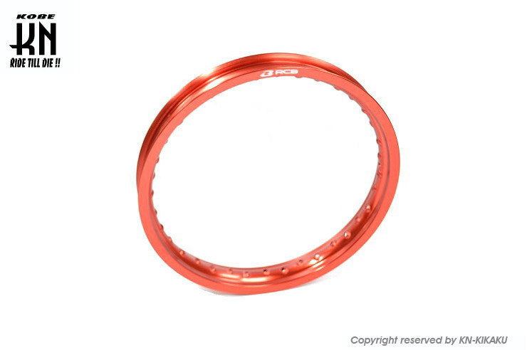 RCB アルミホイールリム レッド 120-17 17インチ 36ホール カブ系車両