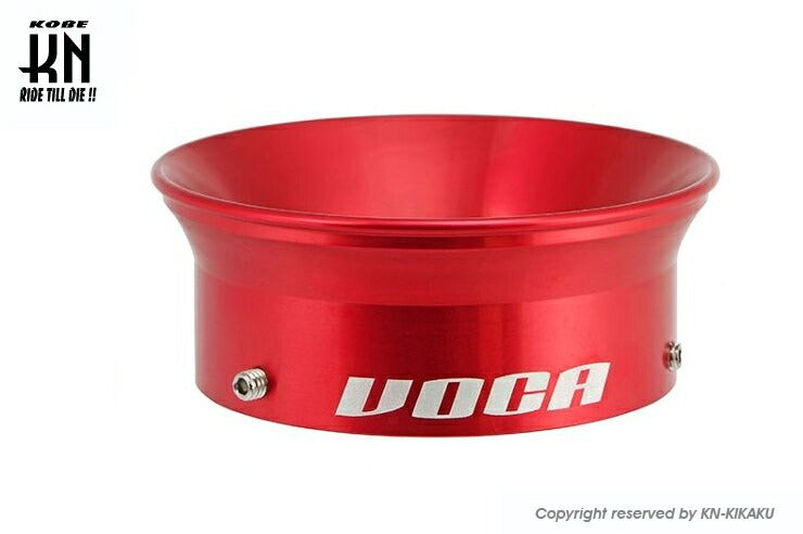 VOCA アルミビレットファンネル 汎用 レッド 取付内径50mm/高さ28mm
