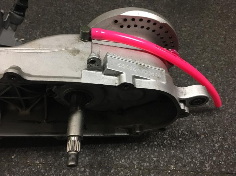 UmaRacing ブリーザーホース スケルトンオレンジ 内径9mm/長さ1030mm シグナスX BW'S
