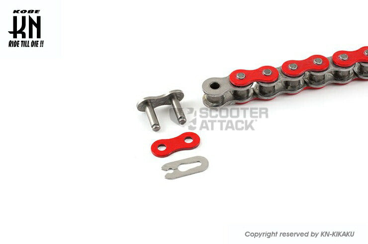 STAGE6 カラーハードチェーン レッド 420-120コマ