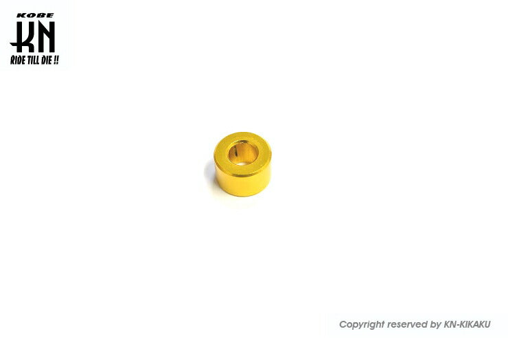 M6用 アルミカラー ゴールド 厚さ8mm