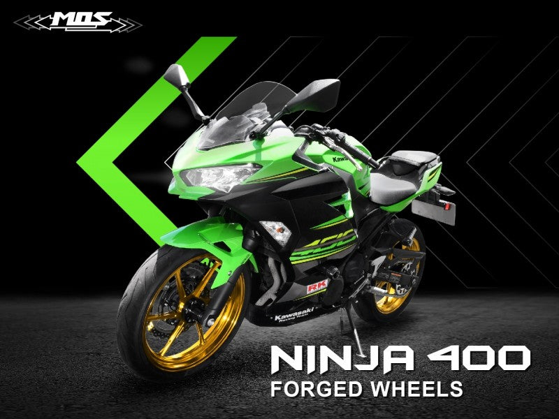 MOS 鍛造アルミホイール前後セット マットゴールド ニンジャ400 Z400 ニンジャ250 Z250