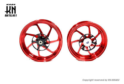MOS 鍛造アルミホイール前後セット XF-7 マットレッド XMAX250/300