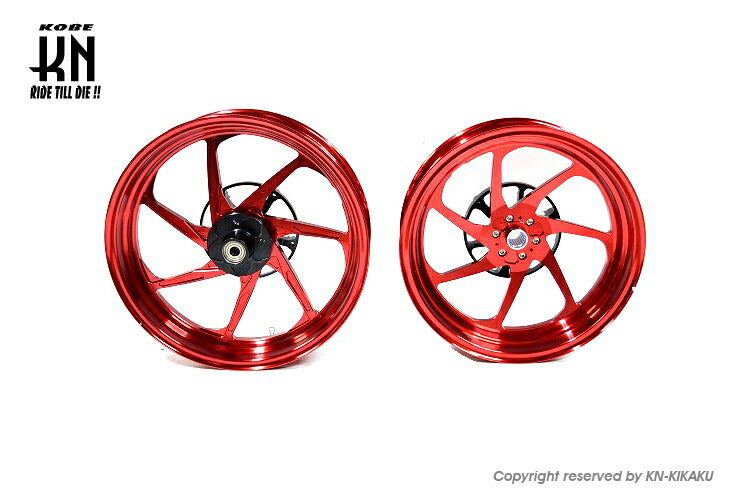 MOS 鍛造アルミホイール前後セット XF-7 マットレッド XMAX250/300