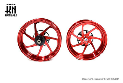 MOS 鍛造アルミホイール前後セット XF-7 マットレッド XMAX250/300