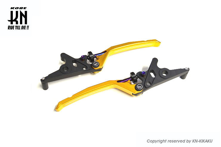 AR APEXX 調整式ブレーキレバー ゴールド 左右セット シグナスグリファス6型台湾仕様/ABS車専用
