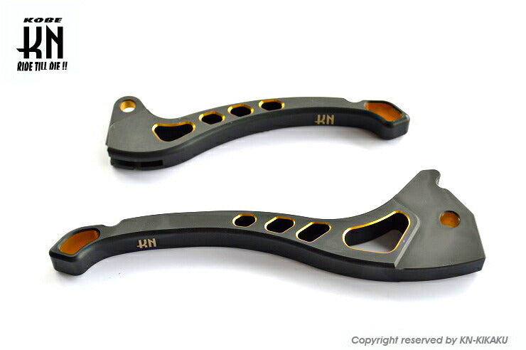 KNデュアルカラーレバー3 ブラック/ゴールド グランドアクシス BWS100 BWS125