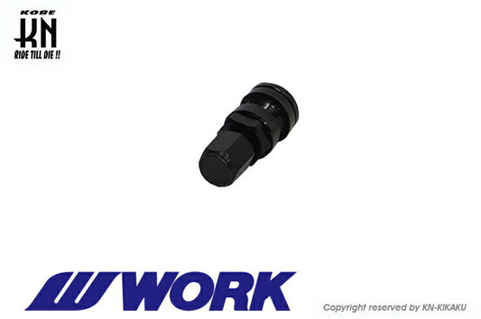 WORK ホイール用アルミエアーバルブ ブラック