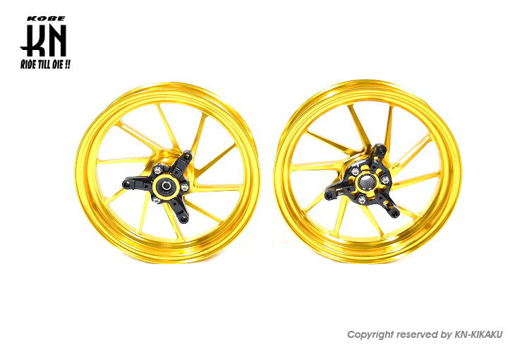 NCY 鍛造アルミホイール前後セット ゴールド シグナスグリファス タイヤ用