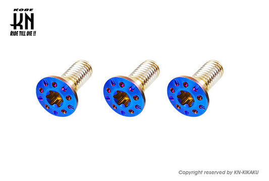 ブレーキディスク ステンボルト ブルーチタンルック 3本入 シグナスグリファス 6型 NMAX BWS125(3型)