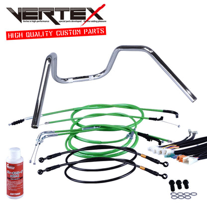 XJ400/E/D 80-83年 6ベントアップハンドル セット カラー ワイヤー