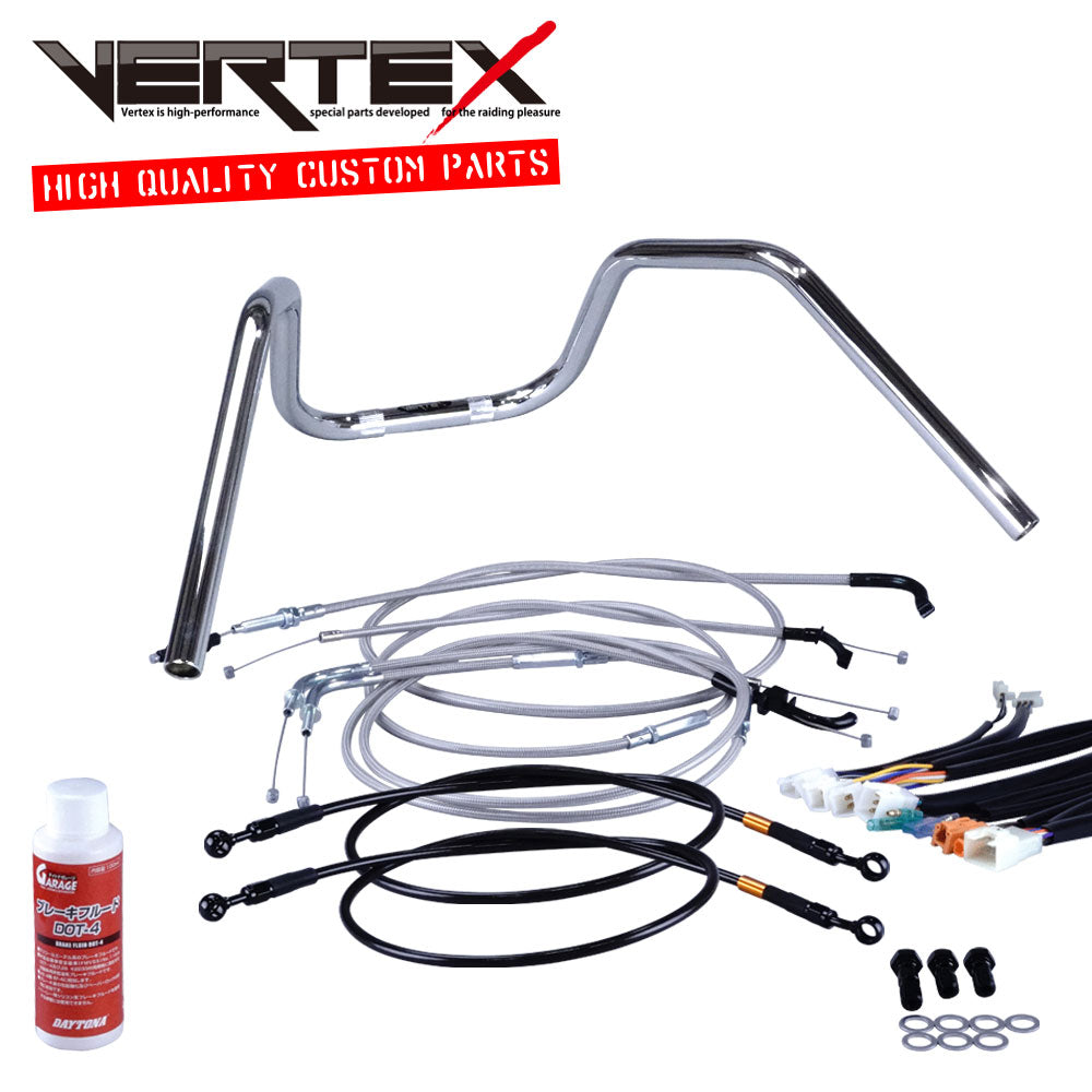 CB400SF 08年-17年 NC42 ABS不可 6ベントアップハンドル セット メッシュ ワイヤー