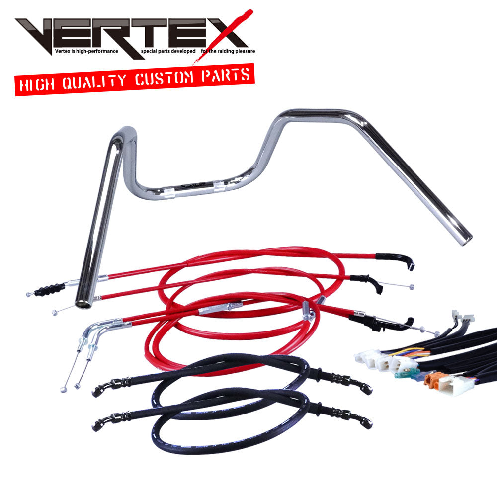 バンディット400/V/N 95-00年/GK77A 6ベントアップハンドル セット カラー ワイヤー